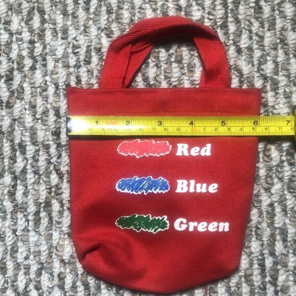 Vintage 1980’s Tiny Tote Red Blue Green - Picture 8 of 8